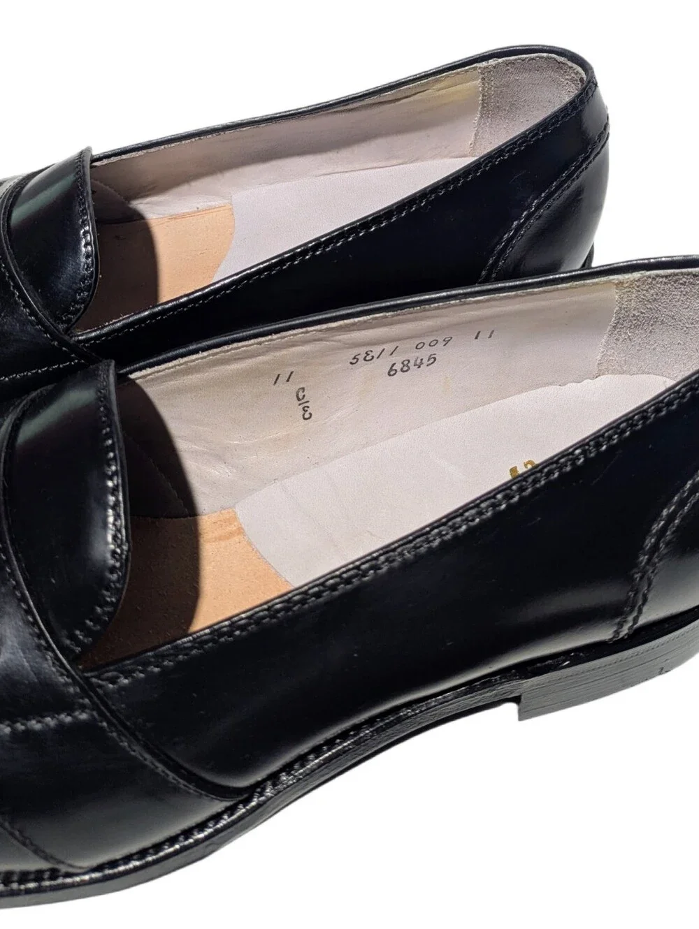 Alden Men's 6845 - Full Strap Slip On - Black Horween Shell Cordovan Size 11 c